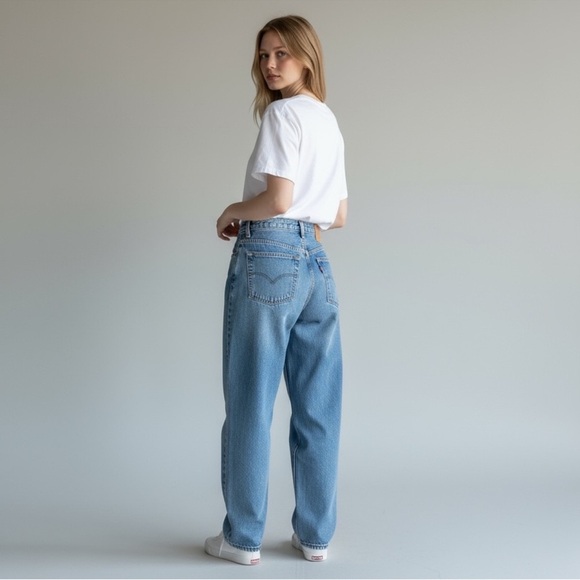 Vintage Levi's 512 Slim Taper Made In The USA Womens Lightwash Jeans‎ Size 18 S